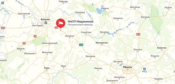 Пункт пропуска Мядининкай возобновил работу