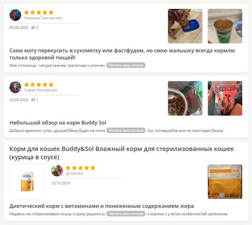 Купить корм для собак Buddy&Sol отзывы